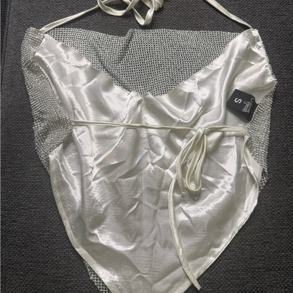Silver Rhinestone Halter Top - Picture 5 of 7